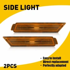 For 10-15 Chevy Camaro Front Bumper Side Marker Lights Reflector Amber GM2550197