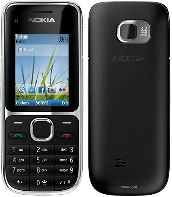 Nokia C2-01  (Ohne Simlock)  Frei für alle Sim-Karten Neu schwarz