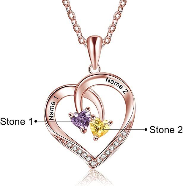 Buy Diamond 2-stone Ruby Heart Shaped Pendant, July Birthstone Ruby  Gemstone Jewelry, Birthstone Pendant, Rose White Yellow Gold Silver  Pendants Online in India - Etsy