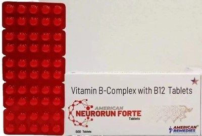 Vitamin B Complex B1, B2, B3, B6, B12 Nerve Relief, Numbness & Tingling 500 tabs