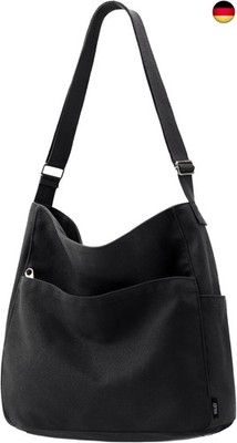 Kalidi Canvas-Tragetasche, groß, Hobo-Umhängetasche, Handtasche, R