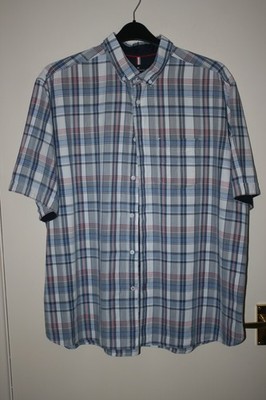 GR. XXXL MARKS & SPENCER BLUE HARBOUR BLAU KARIERTES HEMD