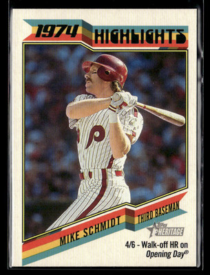 Mike Schmidt - 2023 Topps Heritage 1974 Highlights #74H-9 Philadelphia Phillies