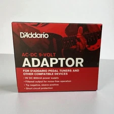 D'Addario 9-Volt Power Adaptor 9VDC 800mA Tip Neg PSU 2.1mm