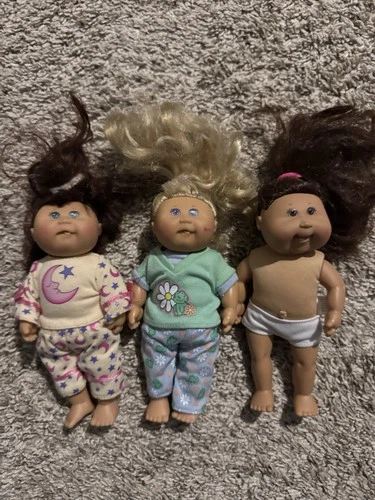 Vintage Cabbage Patch Kid 7 Inch Dolls (Bundle Of 3)
