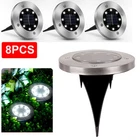 8pcs Solar Garden Lights Outdoor Waterproof Landscape LED Lights Pathway Yard