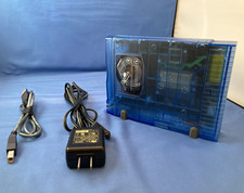 Iomega Zip 100 USB External Zip Drive 100MB Blue/Clear w/ AC Adapter Cable