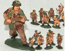 Conte Plastic Playset Figures WWII US Paratrooper Painted 1/32 54mm Toy Soldier