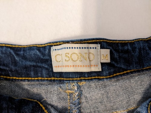 Ci Sono Junior’s Denim Patriotic Jean Distressed Cuffed Shorts Size M - Picture 2 of 8