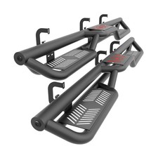 Double Cab Two Stairs Design Running Boards Compatible with 2007-2018 Chevy S...