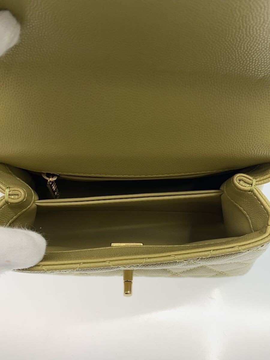 Shoulder bag Coco handle 19 mini top Matelasse leather KHK AS2215 Used thumbnail 6