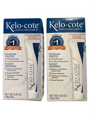 2-Pack of Kelo-cote Advanced Formula Scar Gel - 10g Silicone Gel