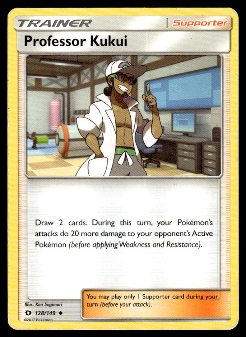 Professor Kukui 128/149 Uncommon SM Base Set Pokemon Heavily Played
