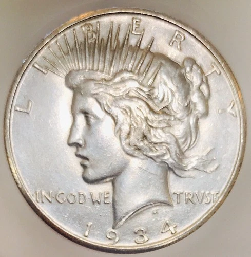 1934 S PEACE DOLLAR! SCARCE SPECIMEN UNCIRCULATED RARITY! STUNNER NR # G2U