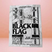 Black Flag, DOA, Wasted Youth & The Descendents Flyer (Nov 27, 1982)