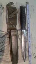 US WW2 Imperial M3 Blade Marked Fighting Knife w/ Scabbard