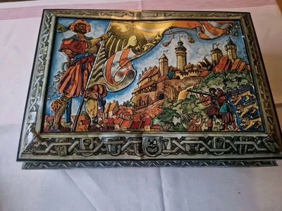 Blechdose Lebkuchenkiste Lebkuchentruhe Lebkuchenfabrik E.Otto Schmidt Nürnberg