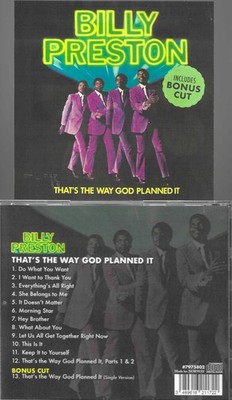 BILLY PRESTON-THAT'S THE WAY GOD PLANNED IT-ORIG LP + 1 BONUS ON NEW IMPORT CD
