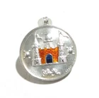 VINTAGE ENGLISH HALLMARKED STERLING SILVER ENAMEL POCKET WATCH CHAIN FOB 8.0 G