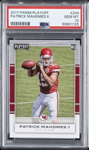 2017 PANINI PLAYOFF #204 PATRICK MAHOMES II ROOKIE RC PSA 10