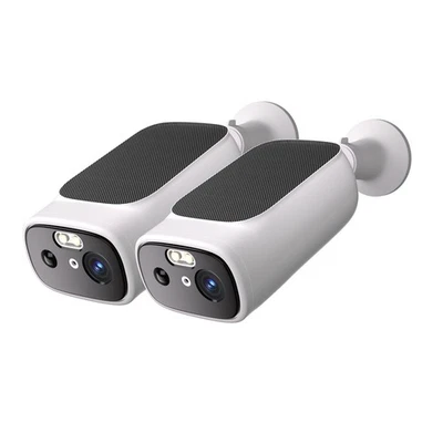 CAMOON 2K HD Solar Battery Security Camera Outdoor Wireless Home CCTV 2 Way Audio 2pcs