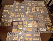 Lot of 227 Vintage 80s & 90s Brass and Plastic Stencils Handcrafts Many Brands