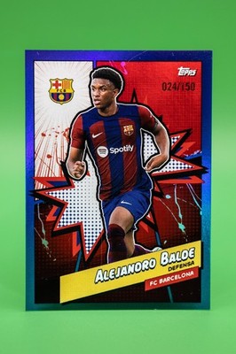 Alejandro Balde Topps FC Barcelona Fan Set Electro Heroes Parallel /150 Card