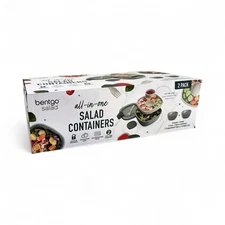Bentgo Salad Bento Lunch Box Khaki Green 2-Pack BGOSA2P-KG