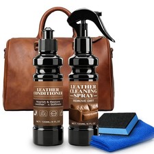 Leather Cleaner and Conditioner Kit for Bags, Shoes, Sofas and Cars