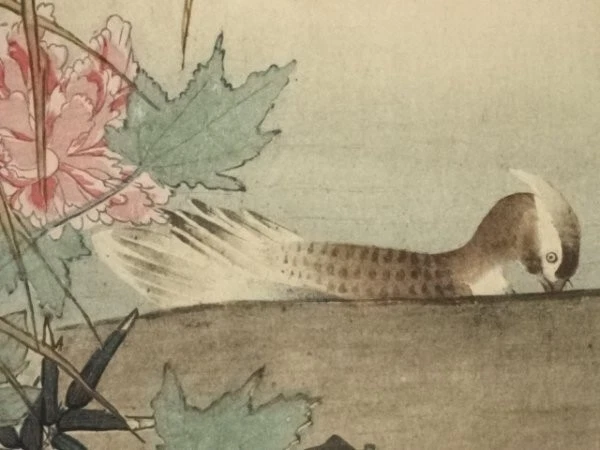 Ys7133131 Sou artista flor y pájaros ilustración impresa xilografía camino - Imagen 4 de 4