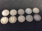 Lot Of 10 Barber Half Dollars - 1898-1912 - Lot B3