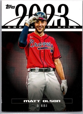 2024 Topps #23GH-3 Matt Olson 2023 Greatest Hits Atlanta Braves