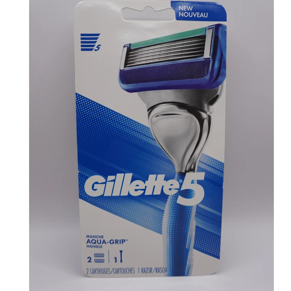 Mango de afeitar Gillette5 para hombre y cartuchos de recarga de 2 hojas (paquete de dos) Foto 2 de 4