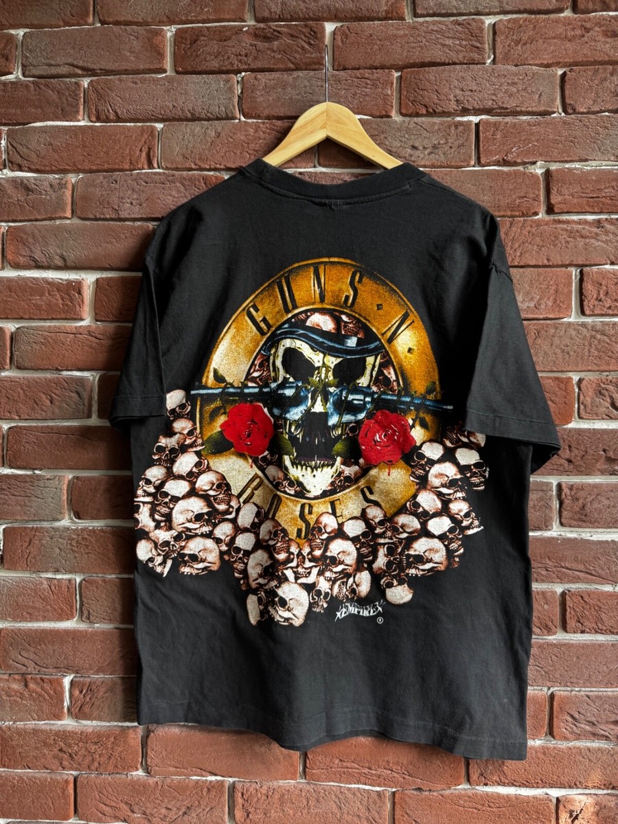 Vintage 90s Rare Guns N Roses AXL Rose AOP empire Band Tee l black