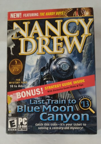Nancy Drew Last Train to Blue Moon Canyon STRATEGY GUIDE & MYSTERY #13 PC CD-ROM - Zdjęcie 2 z 4