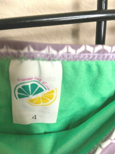 NEW NWT Lemon & Lime Slate Gray/White BEAUTIFUL High-End 2-Piece Swimsuit Sz 4Y - Picture 8 of 9
