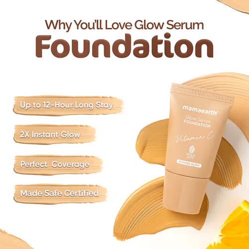 Mamaearth Glow Serum Foundation Mini Tube - Creme Glow - 18ml - Picture 7 of 8