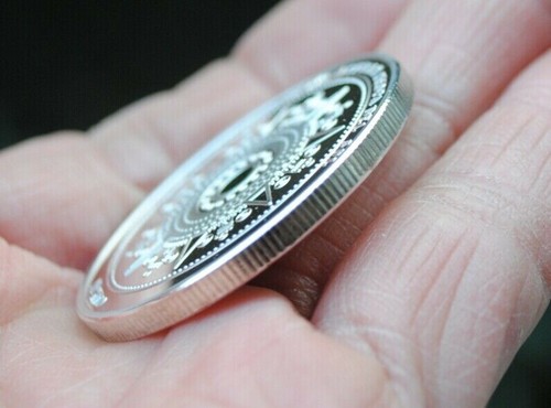 Maya Calendar Plated Coin Souvenir Mayan Aztec Badge Pin Mexico Gift Silver - Picture 7 of 12