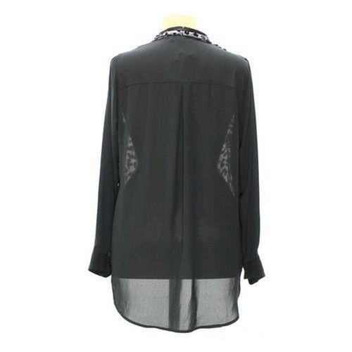 NEW GIFT NWT LANE BRYANT 18/20 BLUE BLACK LEOPARD SEMI SHEER ZIP CARDIGAN 52B 1X - Picture 2 of 5