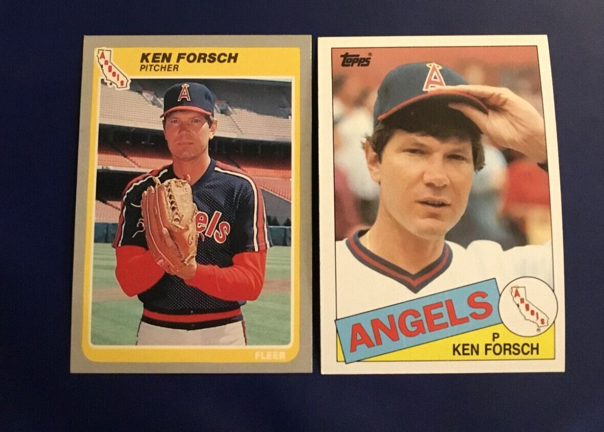 1985 Topps Fleer #301 #442 KEN FORSCH Lot 2 Angels Sharp! | eBay
