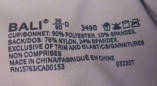 Bali 3490 One Smooth U Beige Underwired Minimizer Bra Size 36 D. (23) - Picture 11 of 14