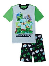 Minecraft 2 PC Short Sleeve Pajama Set Boy Size 8 10/12