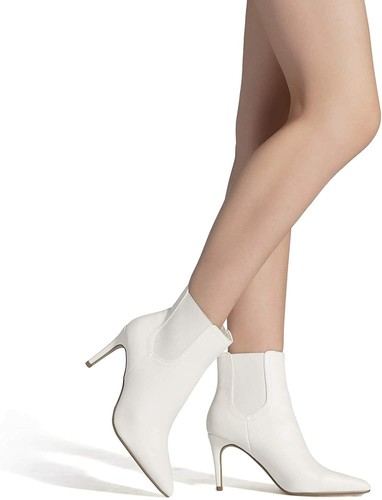 Damen Spitz zulaufend Stiletto High Heel Stiefeletten Slipper Booties Party Hochzeit - Bild 26 von 26