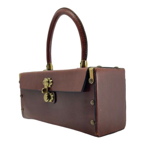 De colección 40 años 50 ETIENNE AIGNER Hecho a Mano Cuero Caja Bolso Cartera Top Bolso de Mano EVC - Imagen 3 de 21