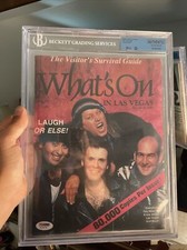 Sam Kinison SIGNED Las Vegas Magazine May 16-29 1989 JSA+PSA Certified Beckett