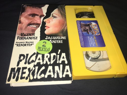Picardia Mexicana 1 & 2 📼 Vhs Vicente Fernández 2 Movies Jacqueline Andere - Picture 2 of 6