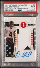 2022 National Treasures Desmond Ridder PSA 9 Star & Striple Auto Patch Rookie