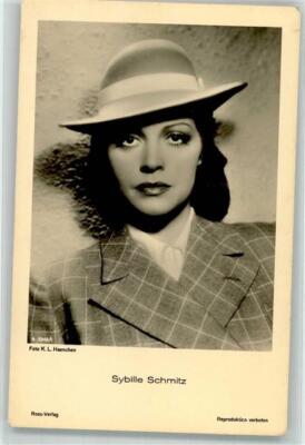 39614679 - Sybille Schmitz Ross-Verlag a3348/1 photo Haenchen film actor