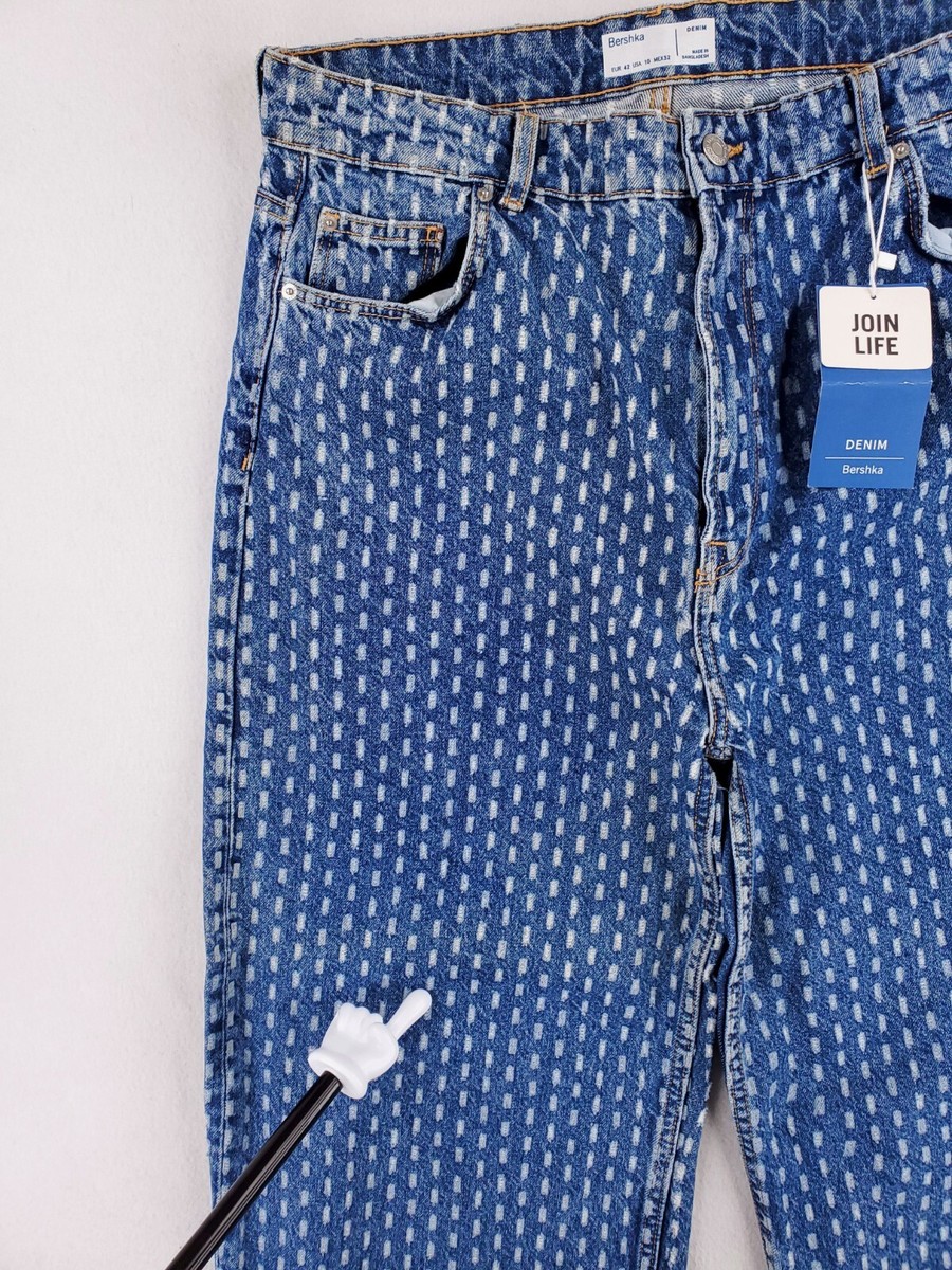 Wide Leg Jeans Rayas Bershka Bershka Jeans Womens 10 Relaxed Wide