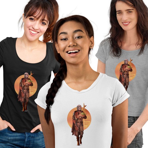 The Mando T-Shirt Star Fans Baby Yoda Funny Birthday Gift Men Tee Top - Picture 6 of 28